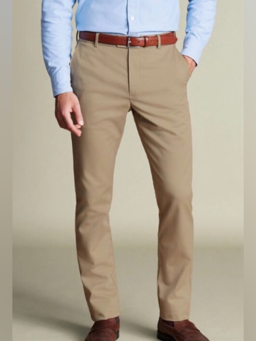 Charles Tyrwhitt Slim Fit Chinos in Taupe